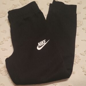 Nike Kids Black Sweatpants with White Emblem 6-7 Years